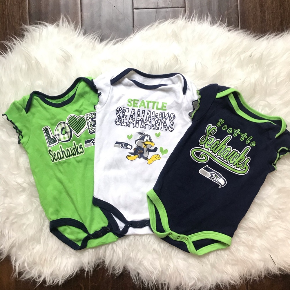 Seattle Seahawks girl onsies